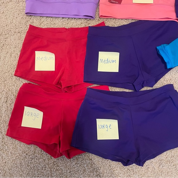 Bundle of Capezio Dance or Cheer crop tops and shorts - Picture 2 of 4